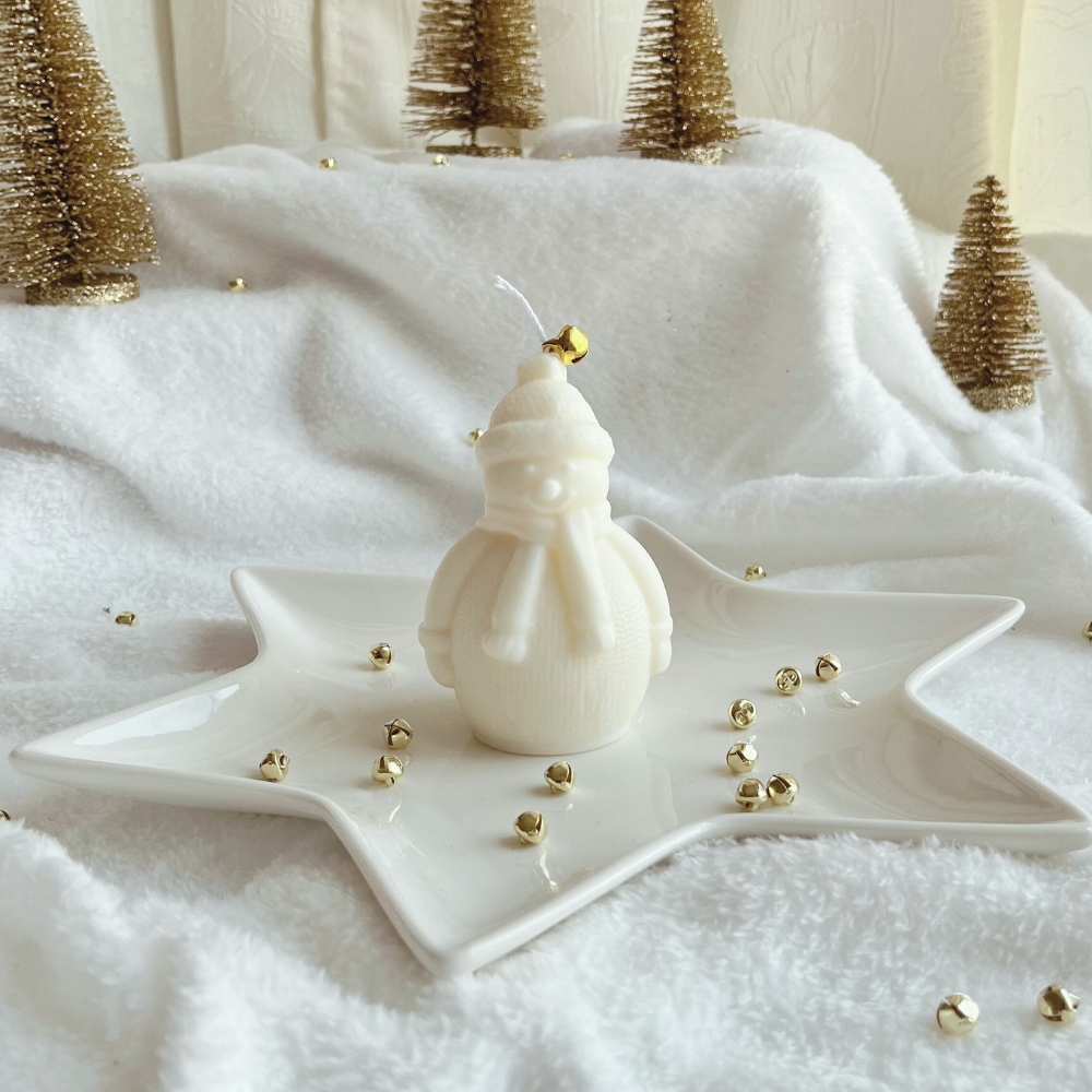 Vela Muñeco De Nieve